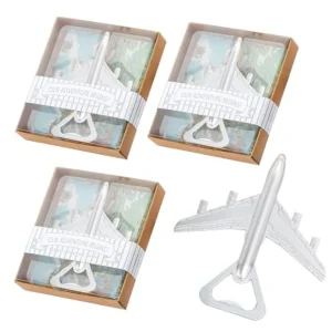 Set of 40 Silver Airplane Bottle Openers